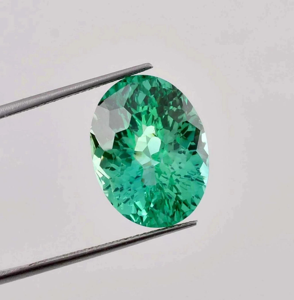 10 Ct EGL Certified Natural Flawless Blue Green Sapphire Oval Cut Loose Gemstone