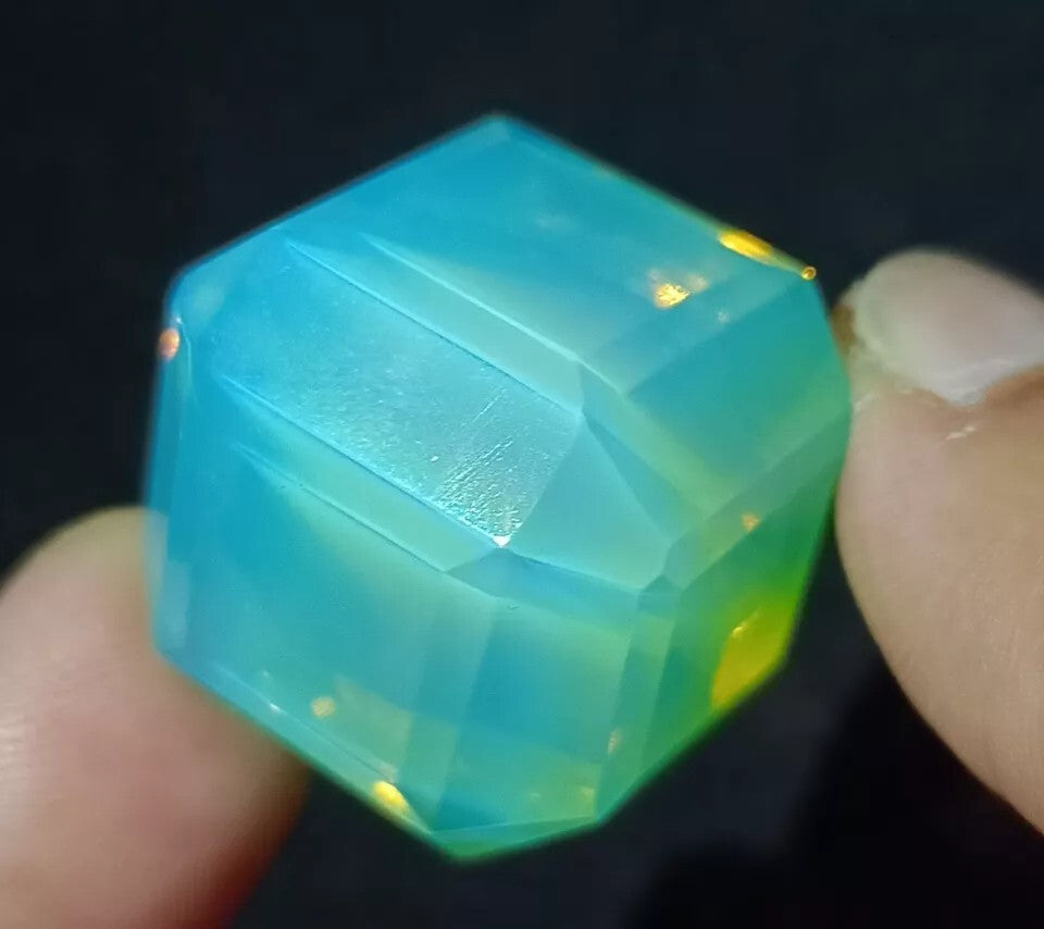 100 Ct Natural Green Opal Cube Welo Australian Certified Untreated Gemstone
