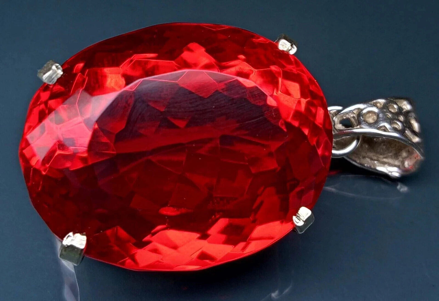 Red Topaz Locket Oval Cut 93.05 Ct Pendant Natural Gemstone EGL Certified