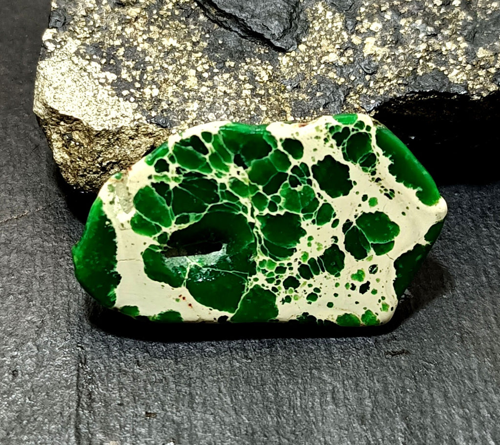 37.5 Ct Natural Arizona Superior Green Turquoise Slab Rough Certified Gemstone