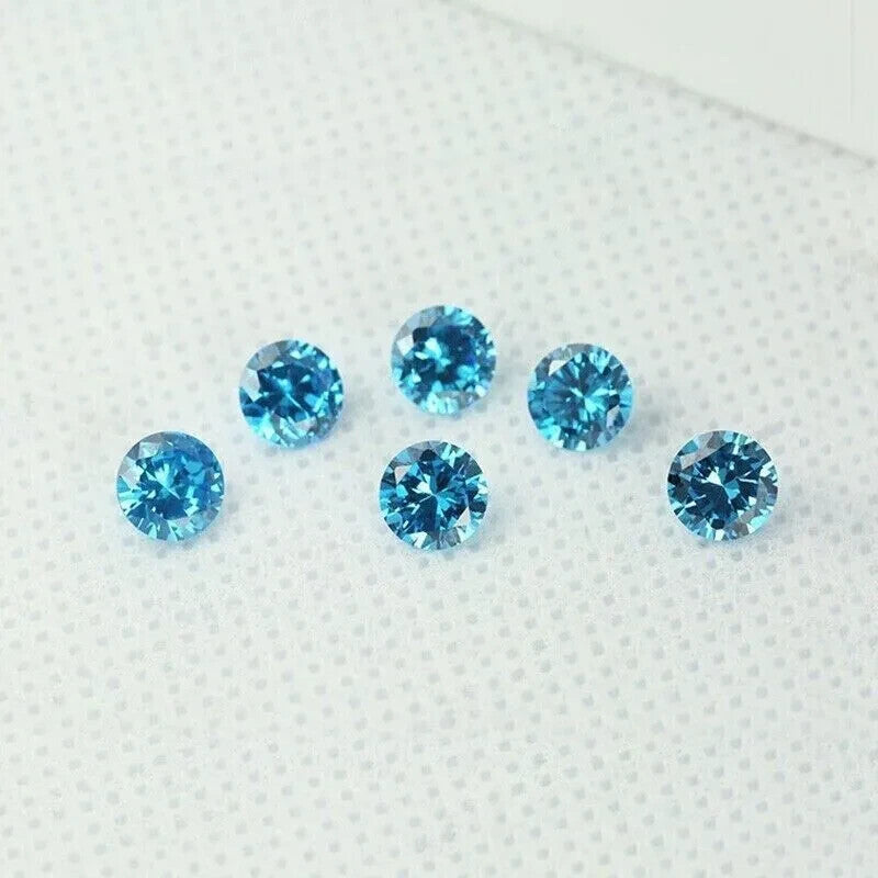 5 mm 15 Pcs Certified Natural Santa Maria Aquamarine Round Cut  Lot Gemstone