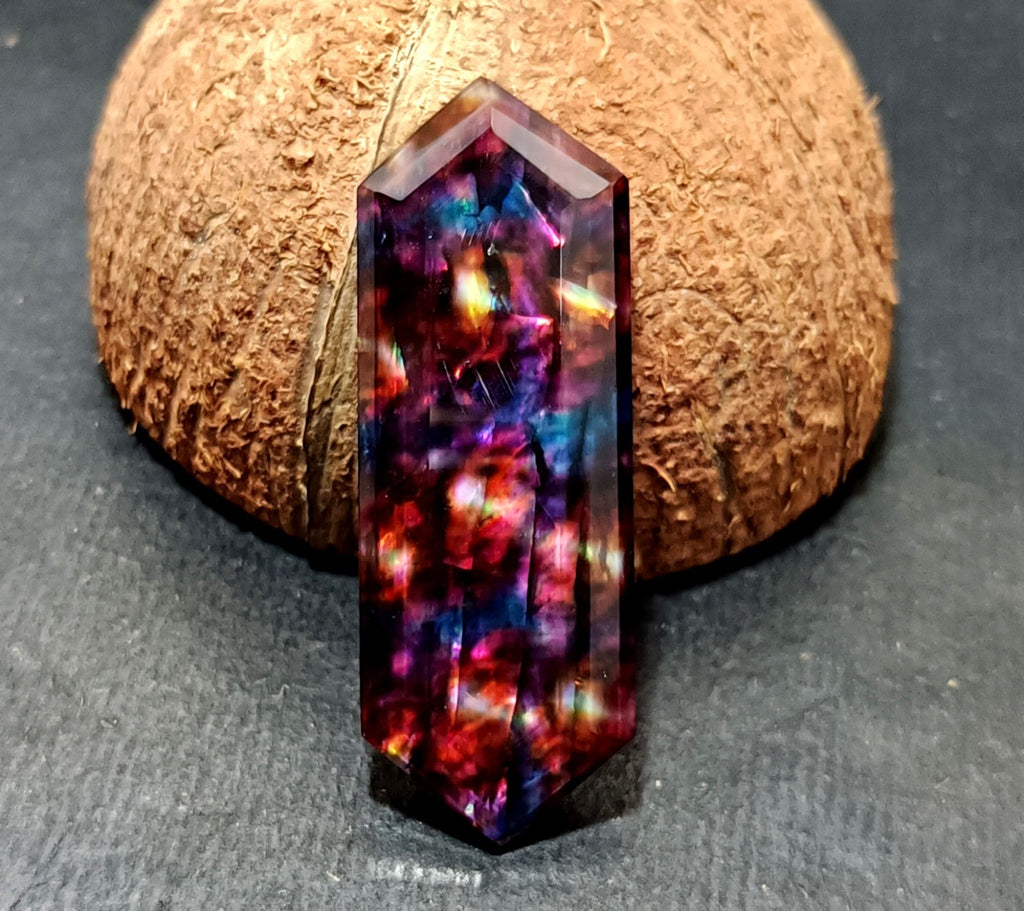 61.35 Ct Natural Ammolite Opal-Like Organic Doublet Loose EGL CERTIFIED GEMSTONE