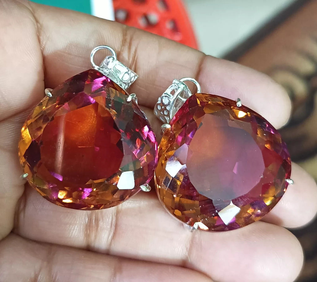 Certified 215 Ct + Natural Zultanite 7 Color Pear Pendant 925 Silver Gemstone