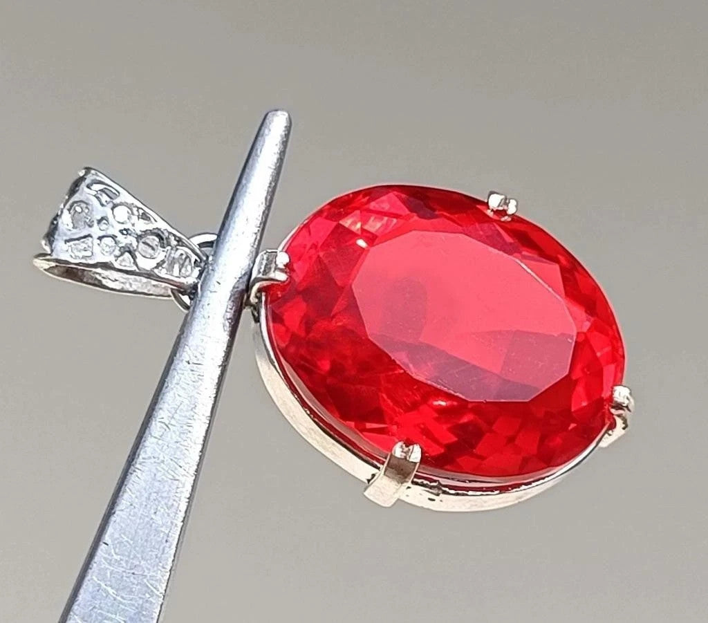 Certified Flawless 47.90 Ct Brazilian Orange Oval Topaz Pendant Loose Gemstone