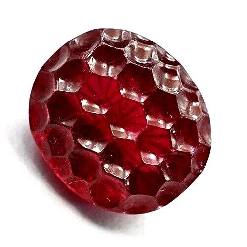 17.45 Ct Natural Certified Red Ruby Honeycomb loose Gemstone Oval Cut Mozambique