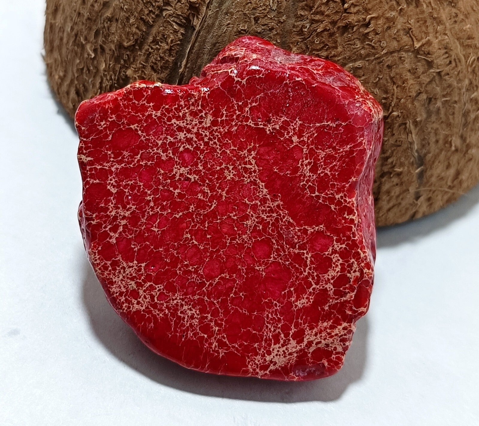 78.5 Ct Natural Arizona Superior Red Turquoise Slab Rough Certified Gemstone