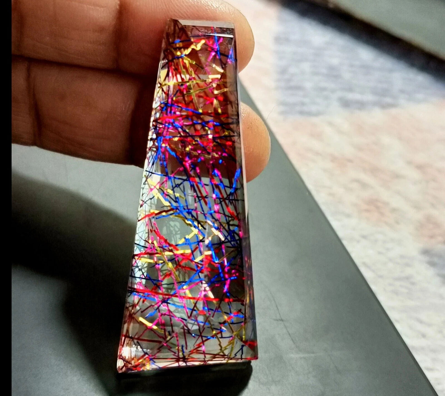 127.55 Ct Fancy Cut Natural Rutilated Quartz Loose EGL Certified Gemstone