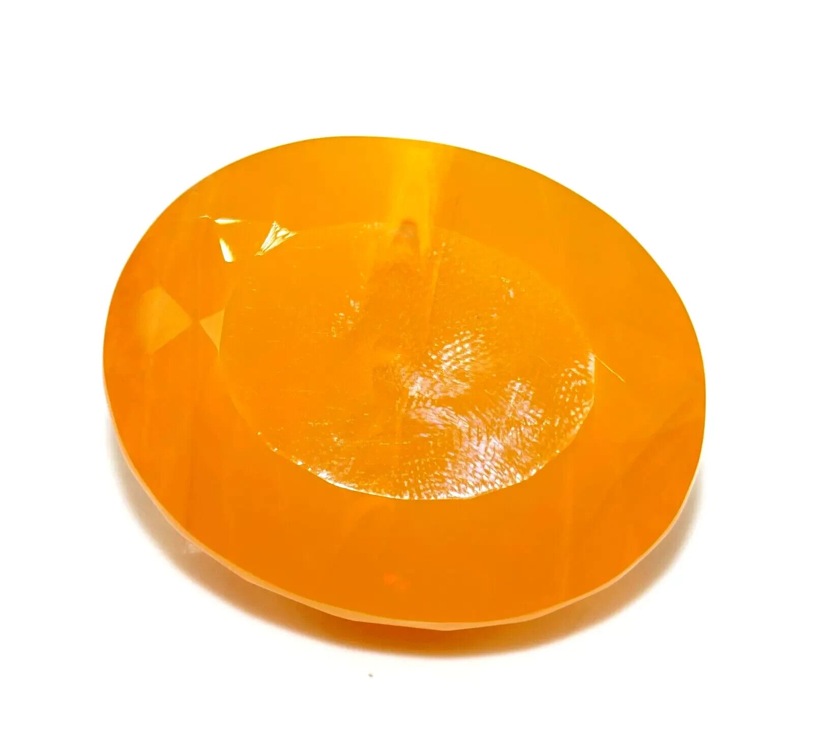 185 Ct Natural Orange Opal Oval Cut Welo Australian EGL Certified Gemstone