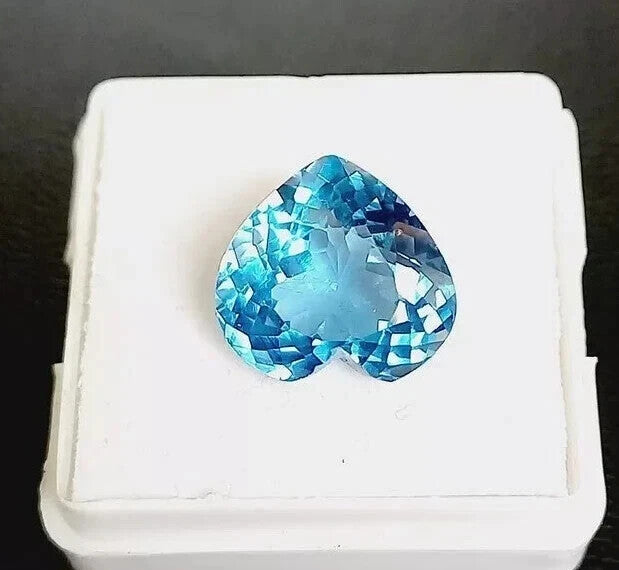 9.85 Ct Natural Paraiba Tourmaline Greenish Neon Blue Heart Cut Loose Gemstone