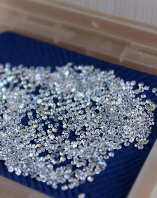 Natural White Color Sapphire 3 mm Round 55 Piece Certified Loose Gemstone Lot