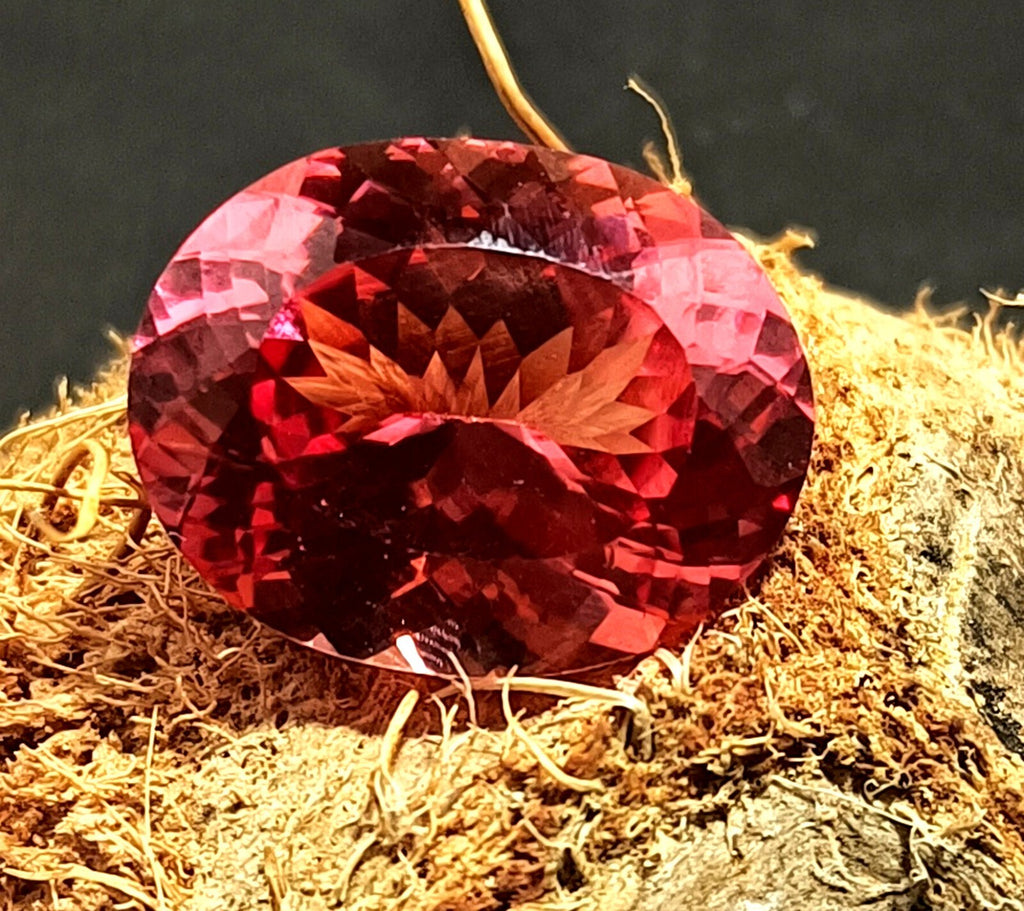 Certified 31.30 Ct Natural Ceylon Padparadscha Sapphire Oval Cut Loose Gemstone