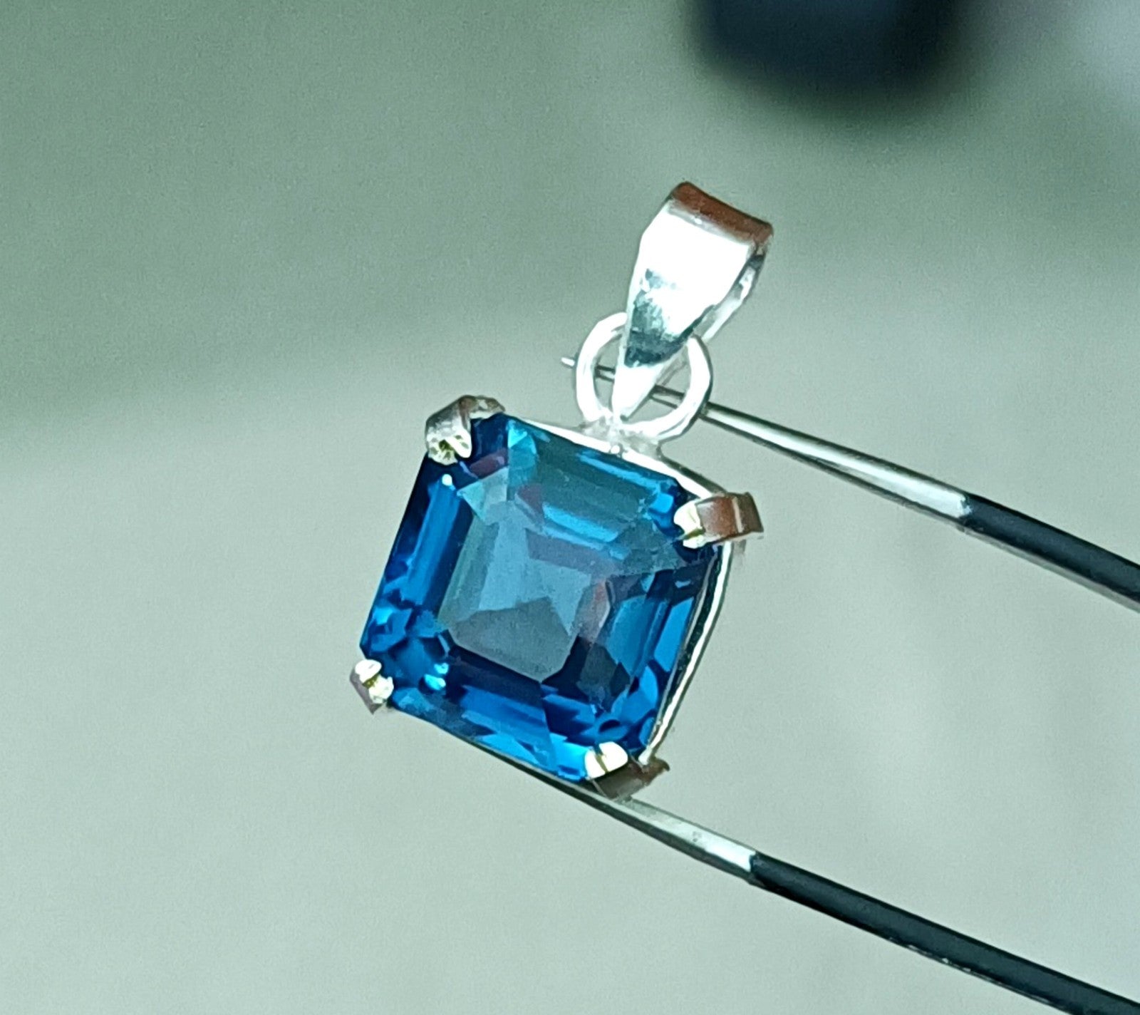 Certified 30 ct Natural Paraiba Tourmaline 925 Silver Pendant Loose Gemstone