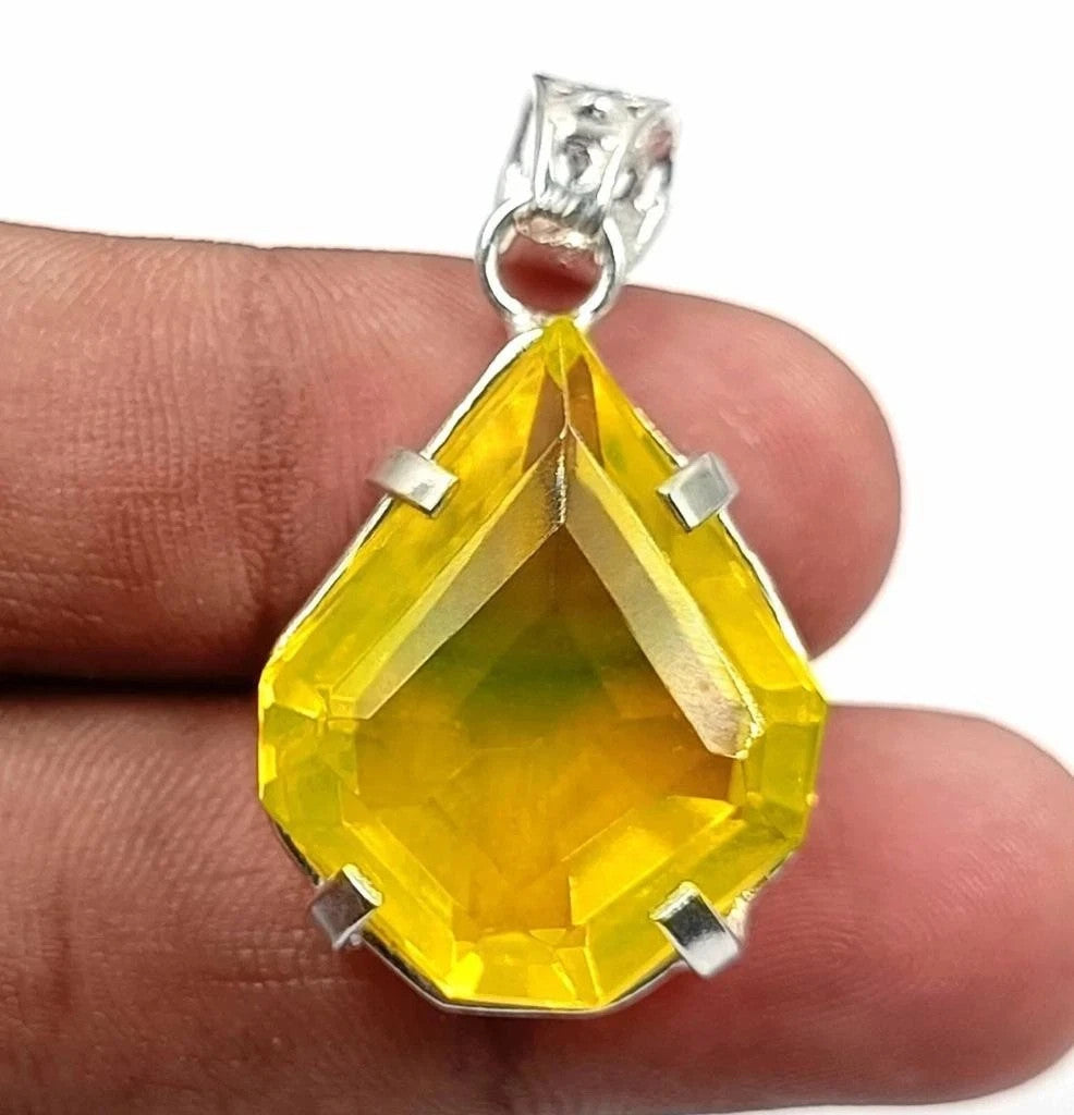42 CT GIE Certified Natural Welo Opal 925 Solid Silver Pendant Loose Gemstone
