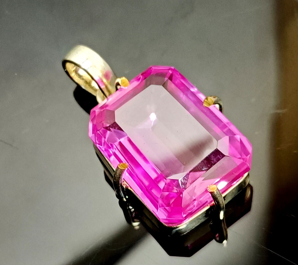 Certified 61.15 CT Natural Padparadscha Sapphire Gems 925 Solid Silver Pendant