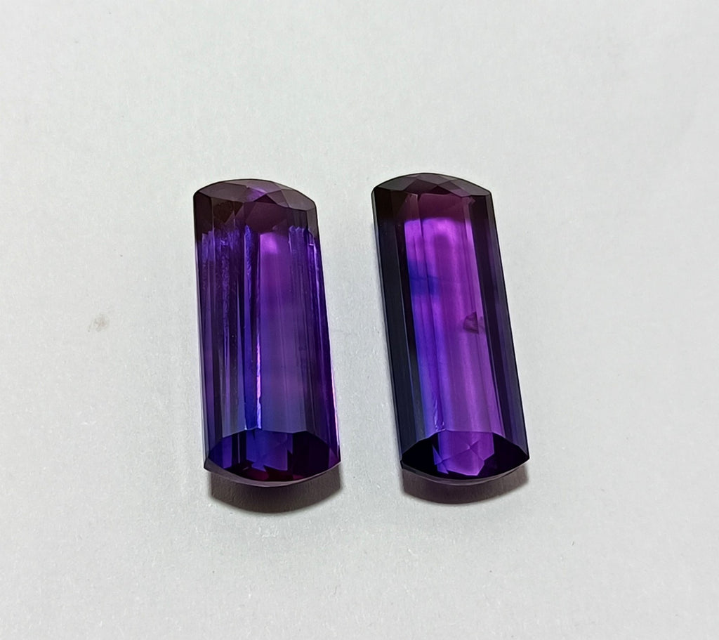 40.70 Ct Natural Brazil Purple Amethyst Emerald Cut CERTIFIED Loose Gemstone