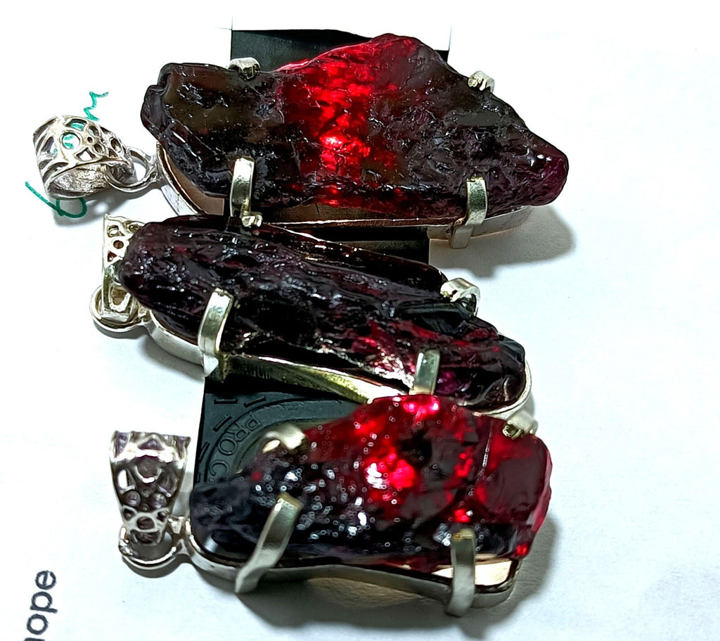 EGL Certified 273.40 Ct Natural PAINITE 925 Solid Silver Pendant 3 Pcs Lot