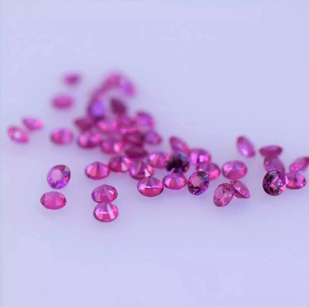 Natural Certified Pink Sapphire Round Diamond Cut 3 mm lot 15 Pcs Loose Gemstone