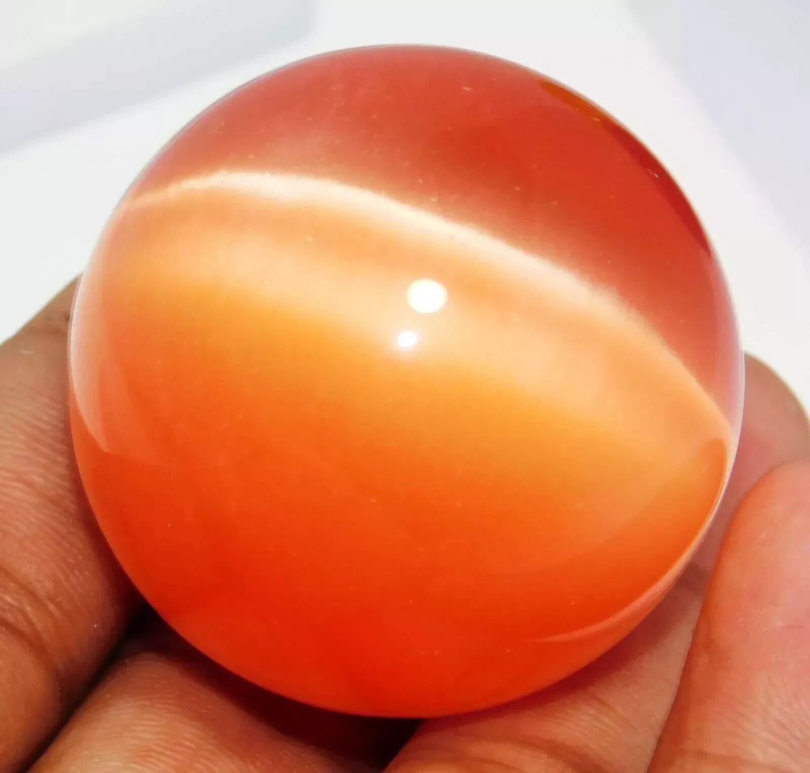 Chrysoberyl 446.5 Ct Natural Orange Cats Eye Ball Cut Loose Certified Gemstone