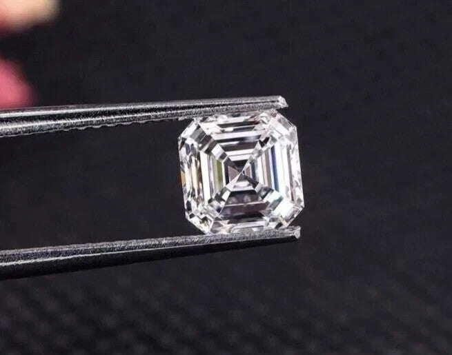 Stunning Loose Lab-Grown Diamond 2 Ct Asscher Cut CLARITY Certified Gemstone
