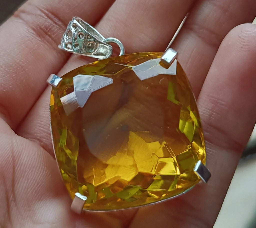 EGL Certified Natural 100.20 Ct Brazilian Cushion Topaz Pendant Loose Gemstone