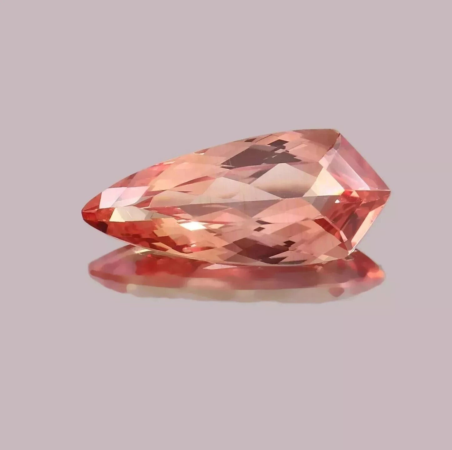 11 Ct Certified Fancy Cut Natural Peach Padparadscha Sapphire Loose Gemstone