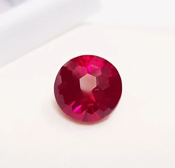 12.80 Ct Natural Red Ruby Round Facet Ball Cut Loose Certified Gemstone