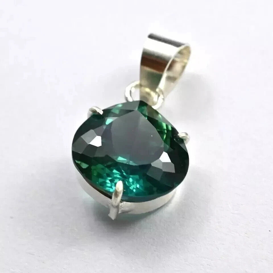 Certified 24 Ct+ Natural Paraiba Tourmaline 925 Silver Pendant Loose Gemstone