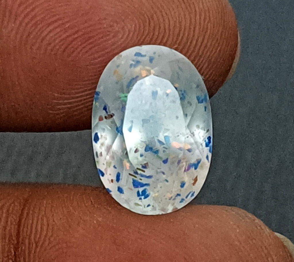 12.80Ct Lepidocrocite Bloodshot Oval Natural Super Seven Cacoxenite Jewlery Gems