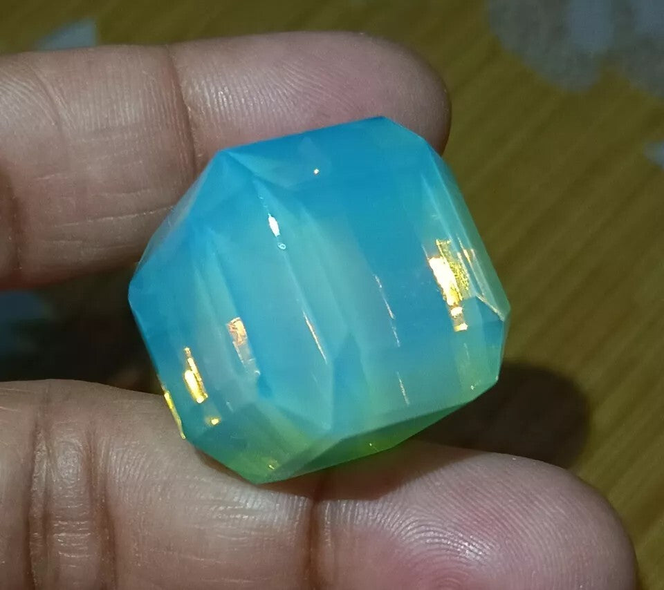 100 Ct Natural Green Opal Cube Welo Australian Certified Untreated Gemstone