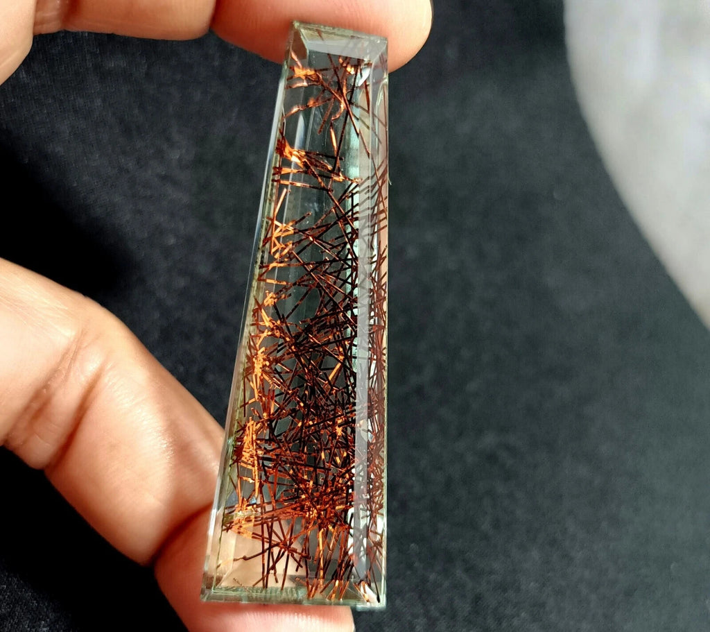 100 Ct Fancy Cut Natural Rutilated Quartz Loose EGL Certified Gemstone