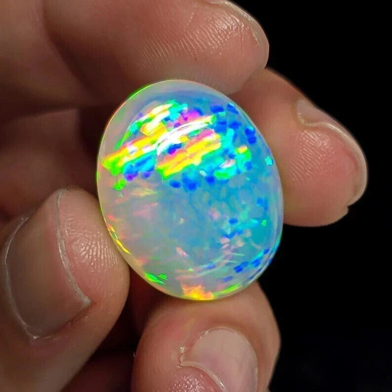 Natural Multicolor Fire Opal Oval Cabochon 2.85 Ct AAA+ Australian Gemstone