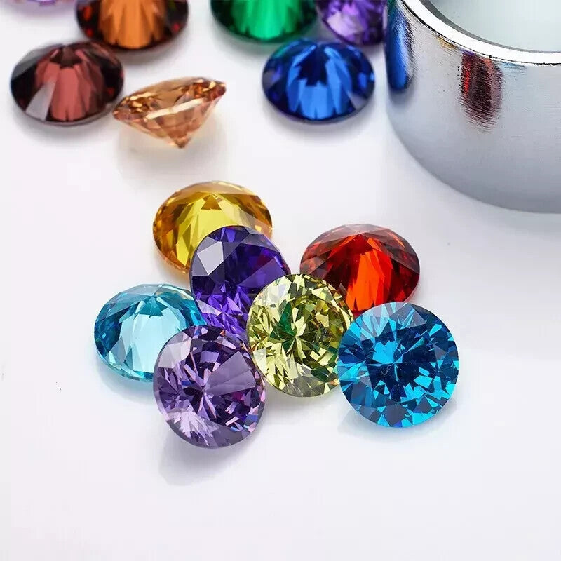 5 MM Natural Certified Mix Color Shiny Zircon 20 Pcs Round Cut Loose Gemstone