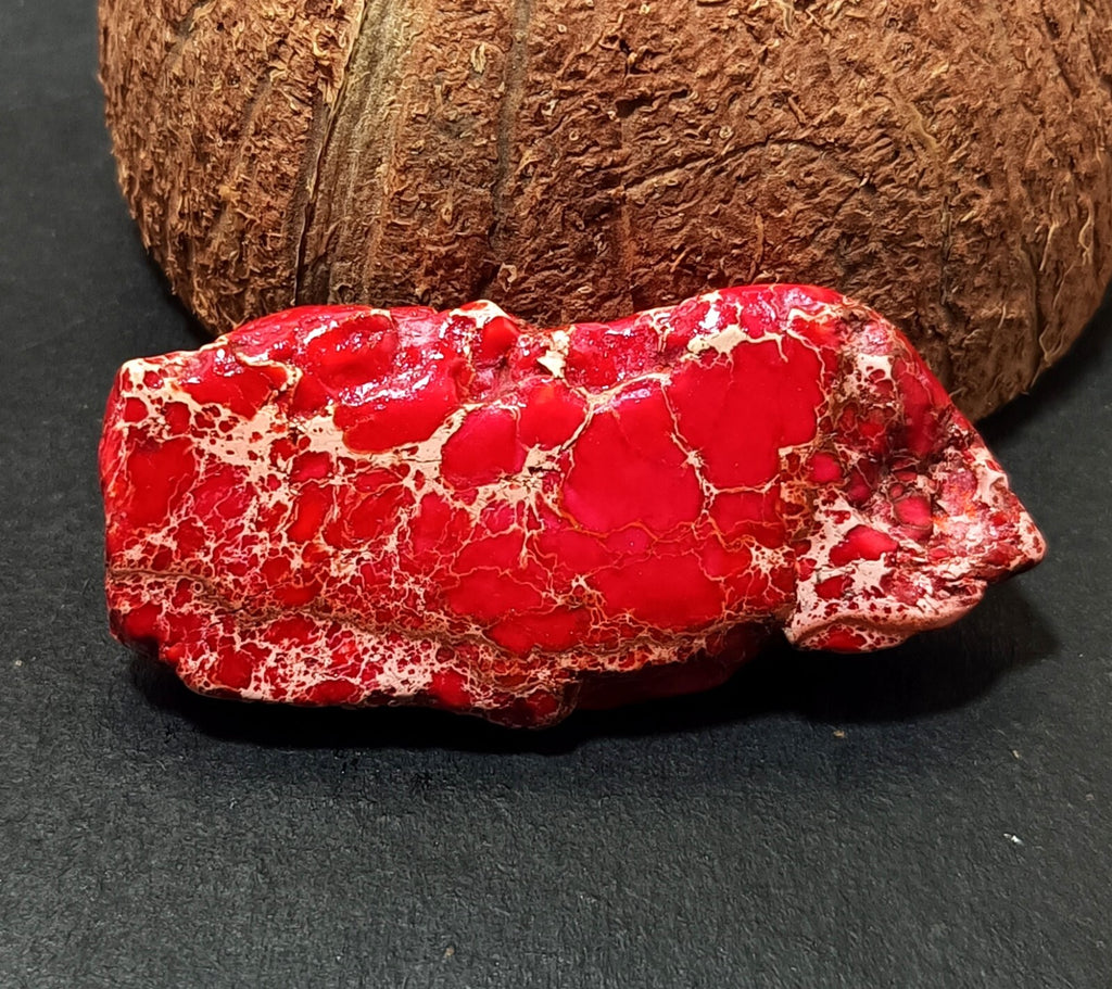 75.35 Ct Natural Arizona Superior Red Turquoise Slab Rough Certified Gemstone