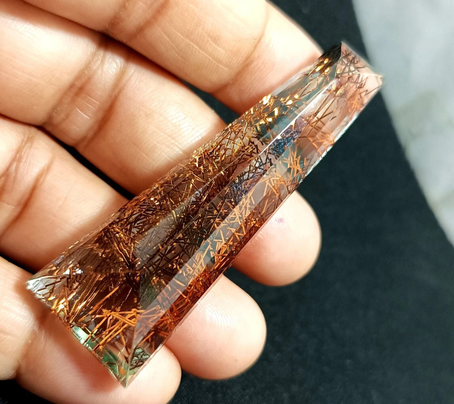 100 Ct Fancy Cut Natural Rutilated Quartz Loose EGL Certified Gemstone