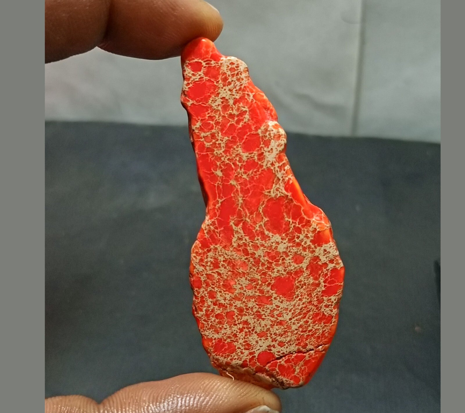 92.0 Ct Natural Arizona Superior Orange Turquoise Slab Rough Certified Gemstone