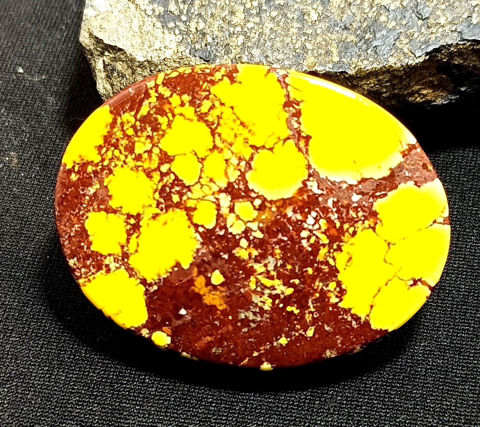 77.10 Ct Natural Arizona Superior Yellow Turquoise Oval cut Certified Gemstone