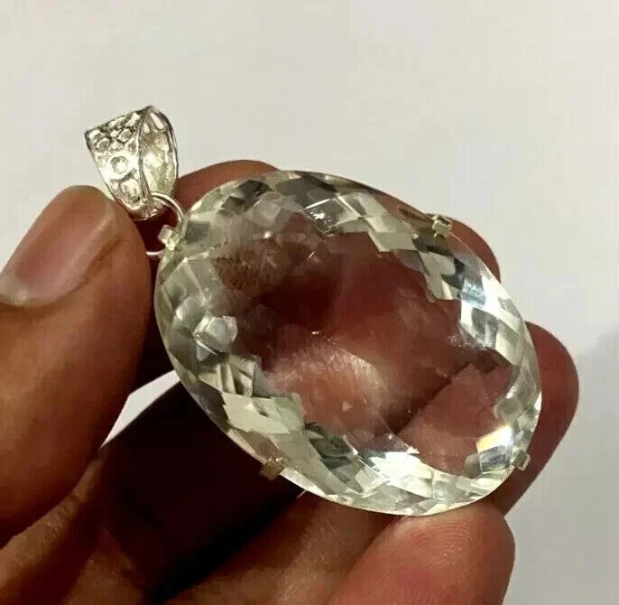 Certified Natural 75.45 Ct Brazilian White Oval Cut Topaz Pendant Loose Gemstone
