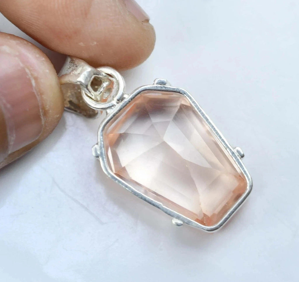 Fancy 20.60 Ct Natural Padparadscha Sapphire 925 Silver Pendant GIE Certified