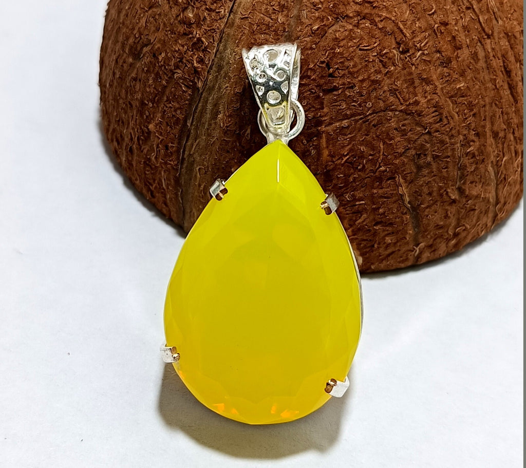 EGL Certified 108.90Ct Natural Opal 925 Solid Silver Pear Pendant Loose Gemstone