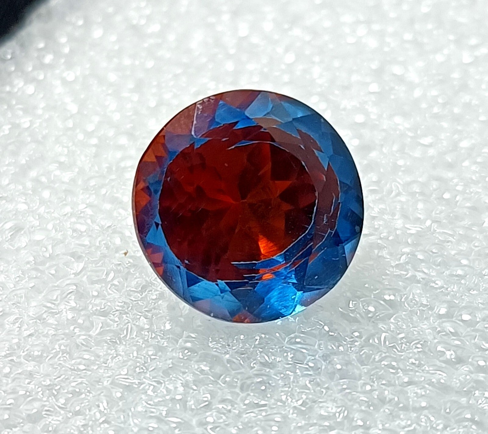 14.90 Ct A++ NATURAL Ceylon PITAMBARI Sapphire Bi-Color Certified Round GEMSTONE