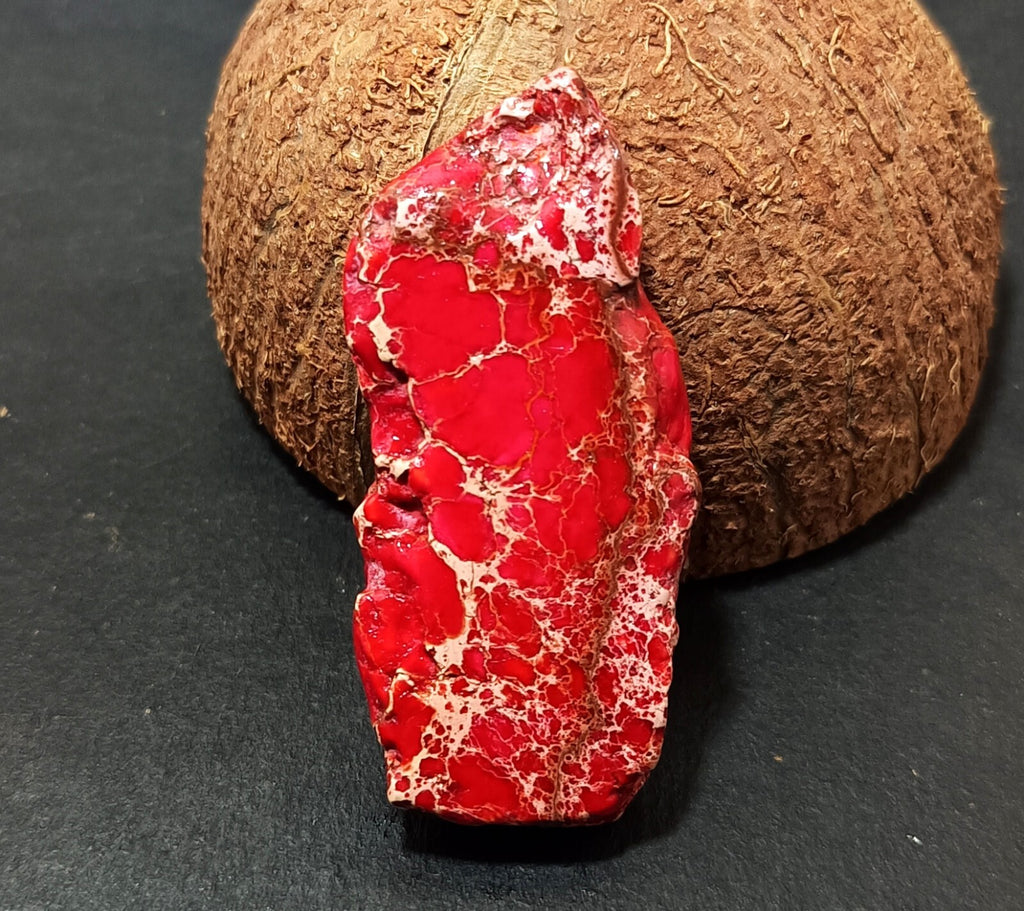75.35 Ct Natural Arizona Superior Red Turquoise Slab Rough Certified Gemstone