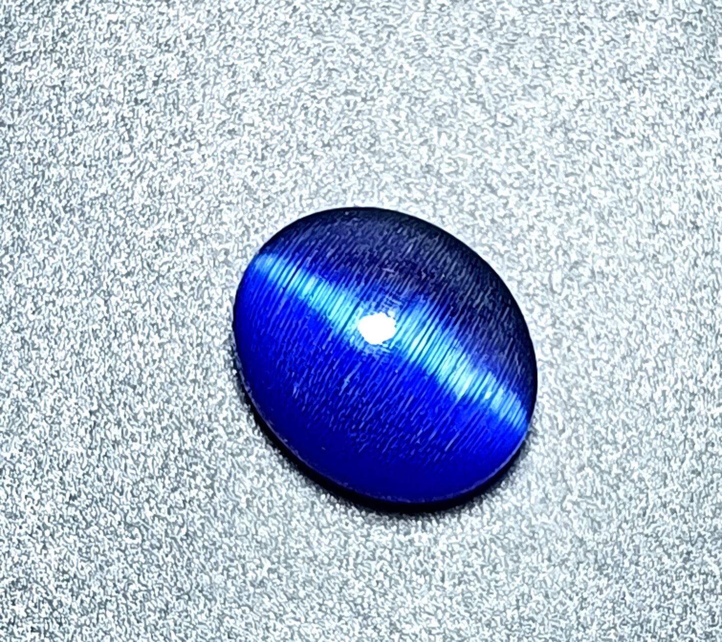 10.20 Ct NATURAL BRAZILIAN Blue Cat Eye Cabochon Cut Loose Certified GEMSTONE