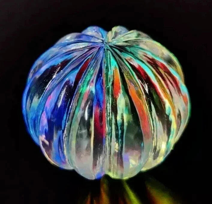 AAA+100 Ct Certified Natural Melon Cut Rainbow Color Best Mystic Quartz Gemstone