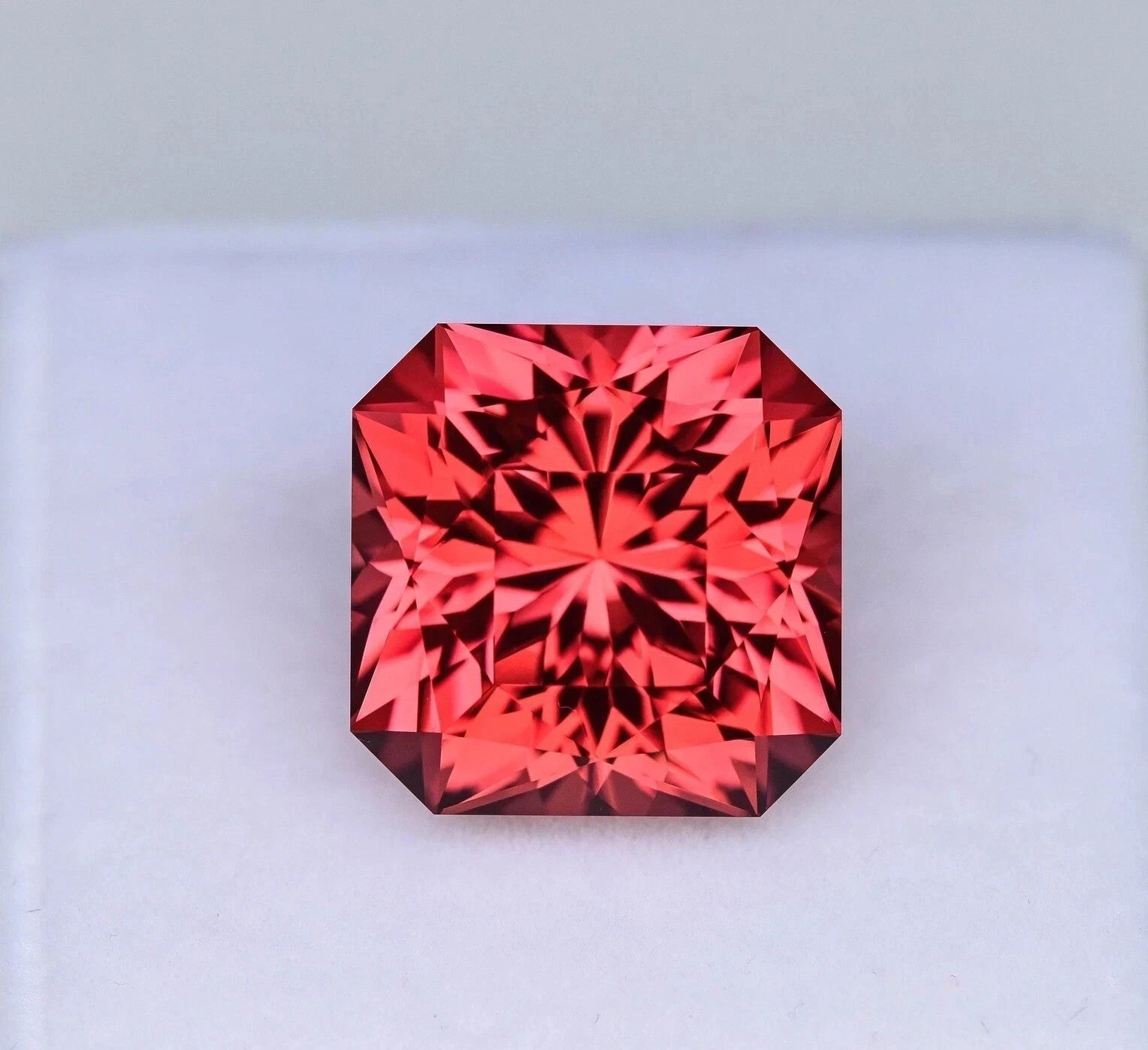 GIE Certified Natural Padparadscha Sapphire 15.80 Ct Asscher Cut Loose Gemstone