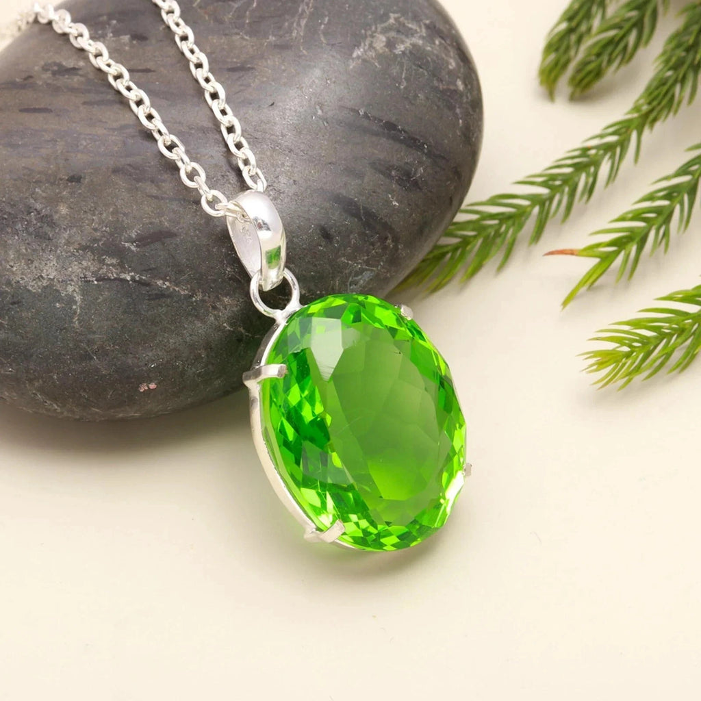 Certified Natural 80.20 Ct Brazilian Peridot Color Topaz Pendant Loose Gemstone