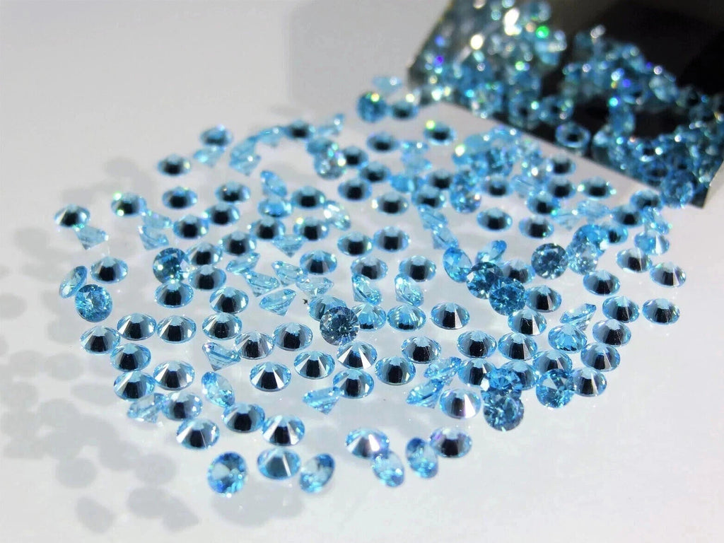 4 MM 24 Pcs Lot Natural Santa Maria Aquamarine Round Cut EGL Certified Gemstone