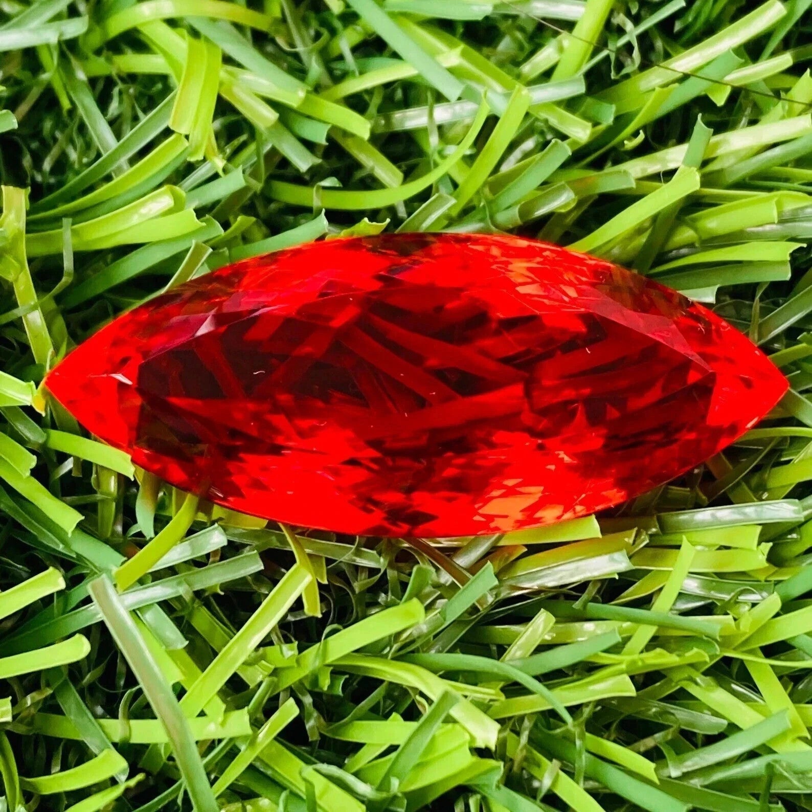 49.65 Ct GIE Certified Natural Brazilian Red Topaz Marquise Cut Loose Gemstone