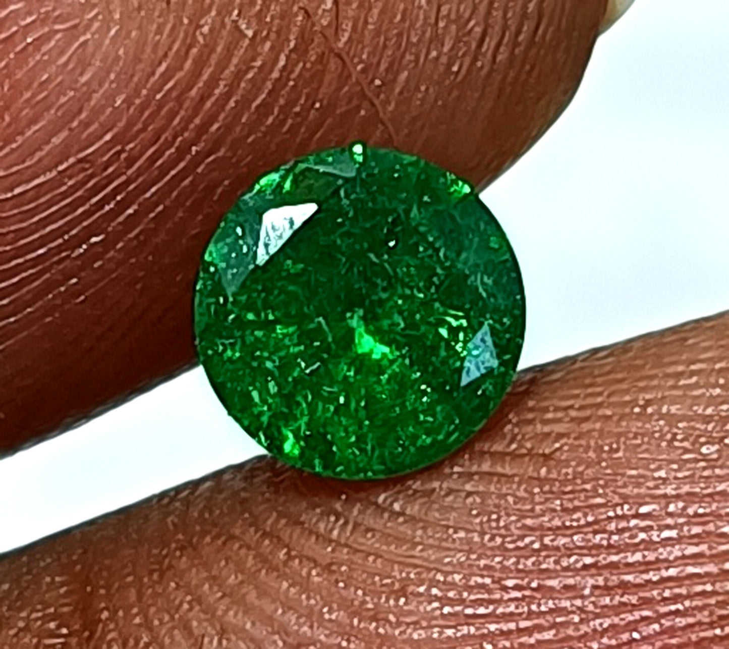 Natural Colombia Green Emerald 5 MM Round 20 Pcs Lot Certified Loose Gemstone