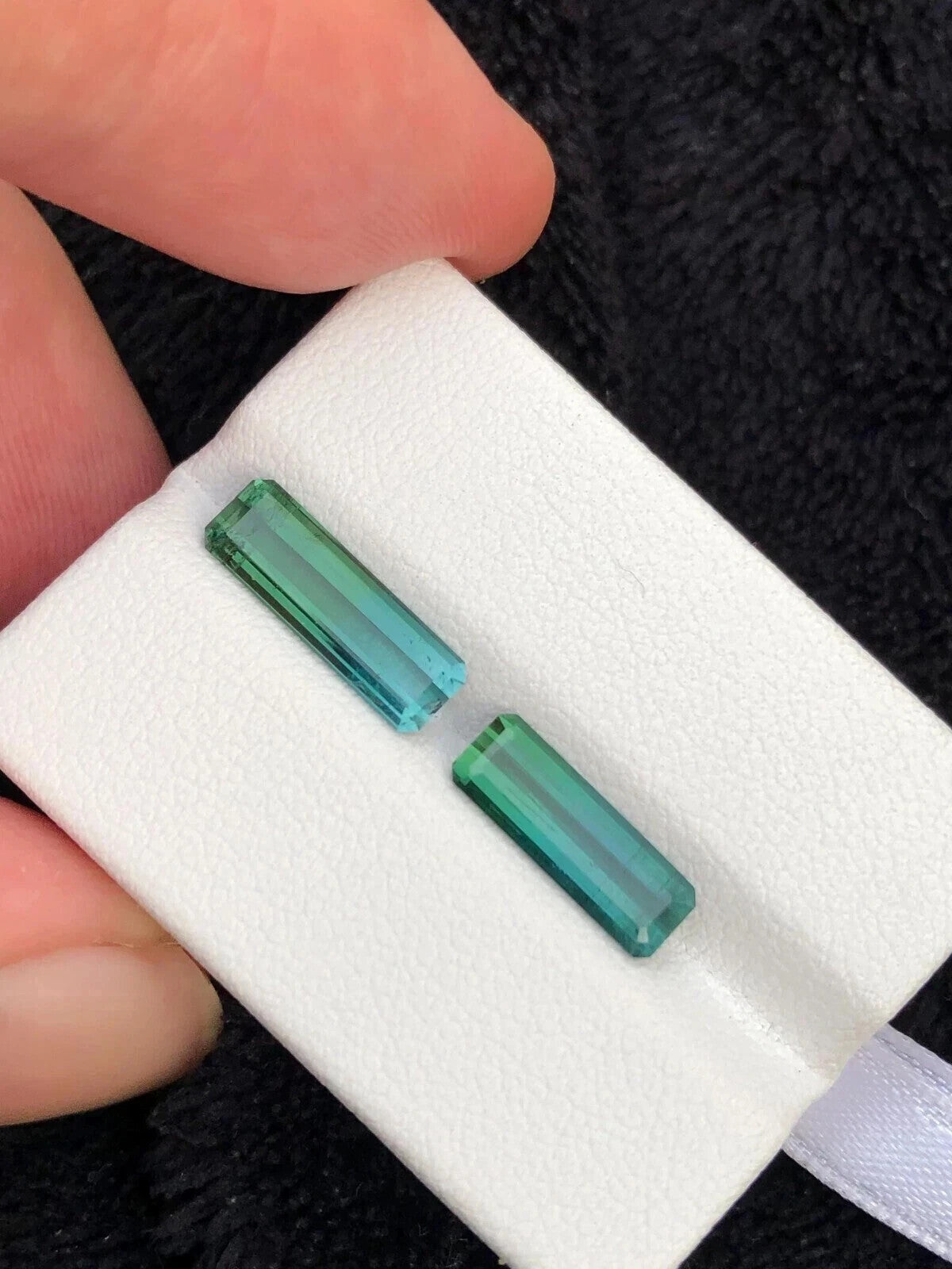 Certified Natural Blue Green Paraiba Tourmaline 15 Ct (2 Pcs) Loose Gemstone