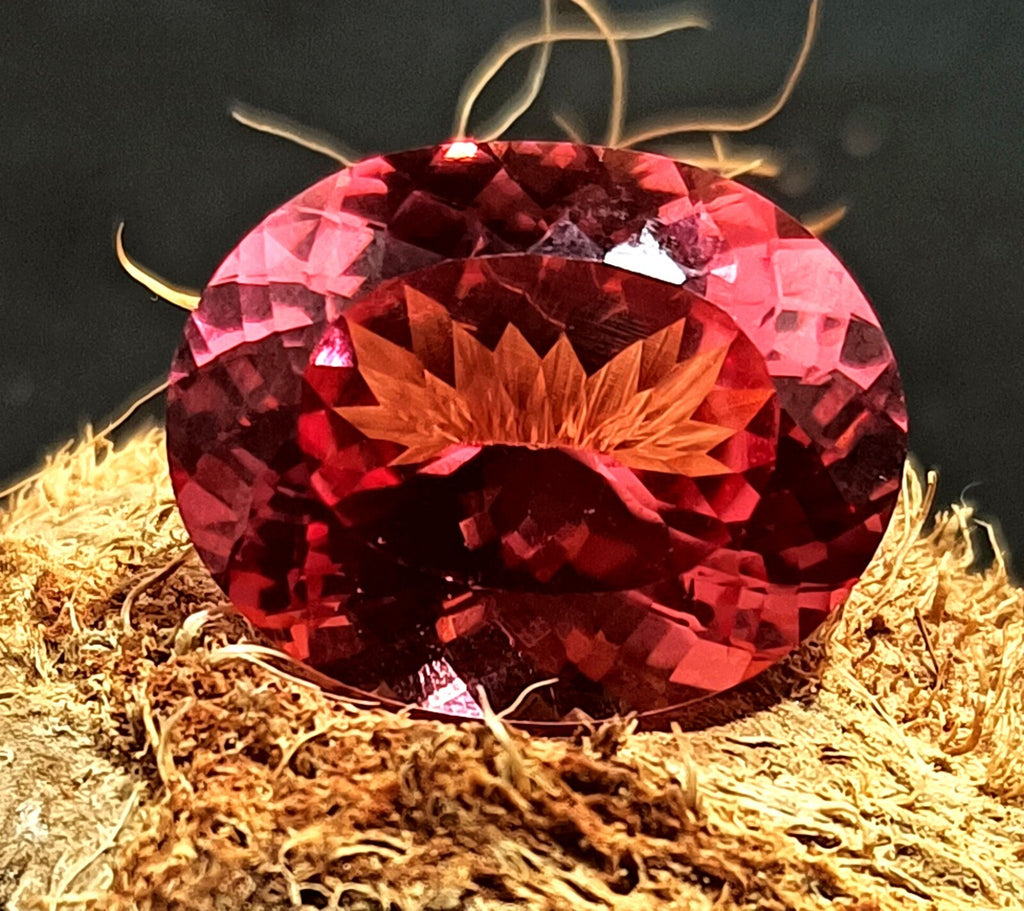 Certified 31.30 Ct Natural Ceylon Padparadscha Sapphire Oval Cut Loose Gemstone